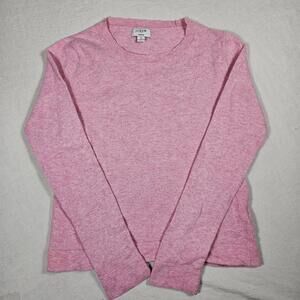 J. Crew Womens Teddie Wool Blend Casual Preppy Pink Pullover Sweater Size Small